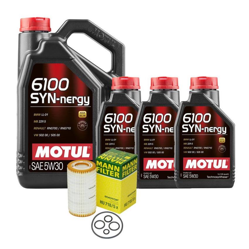 Mercedes Engine Oil Change Kit - Motul 0001802609 (5W30) (SYN-NERGY 6100)